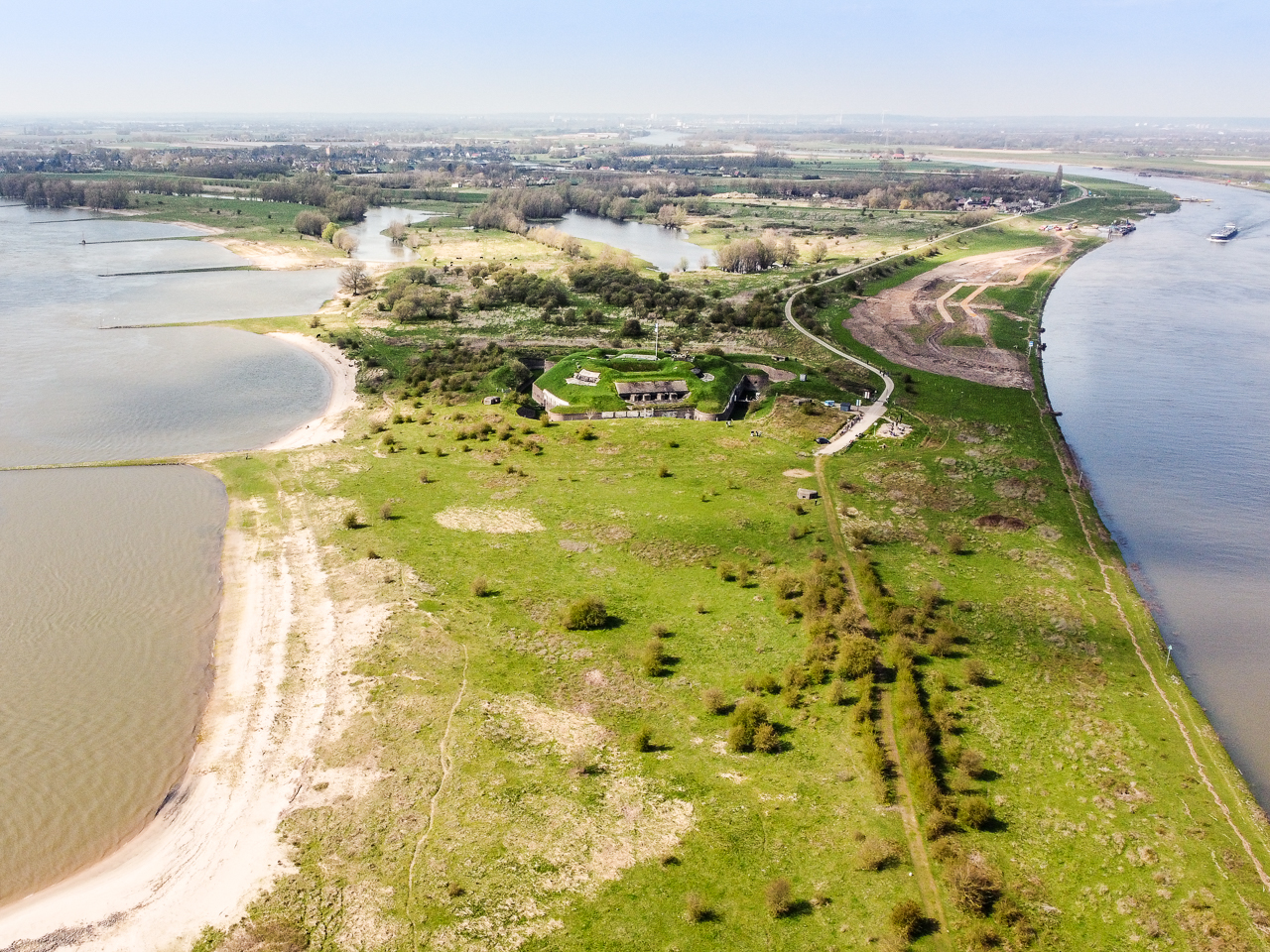 Pannerden aus der Luft